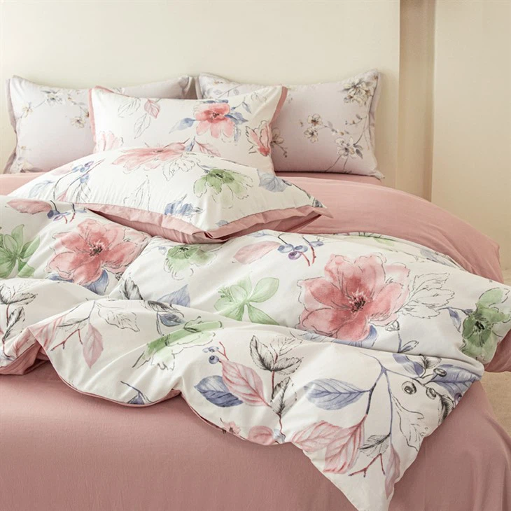Tencel Printed Four-piece Bedding Set factory